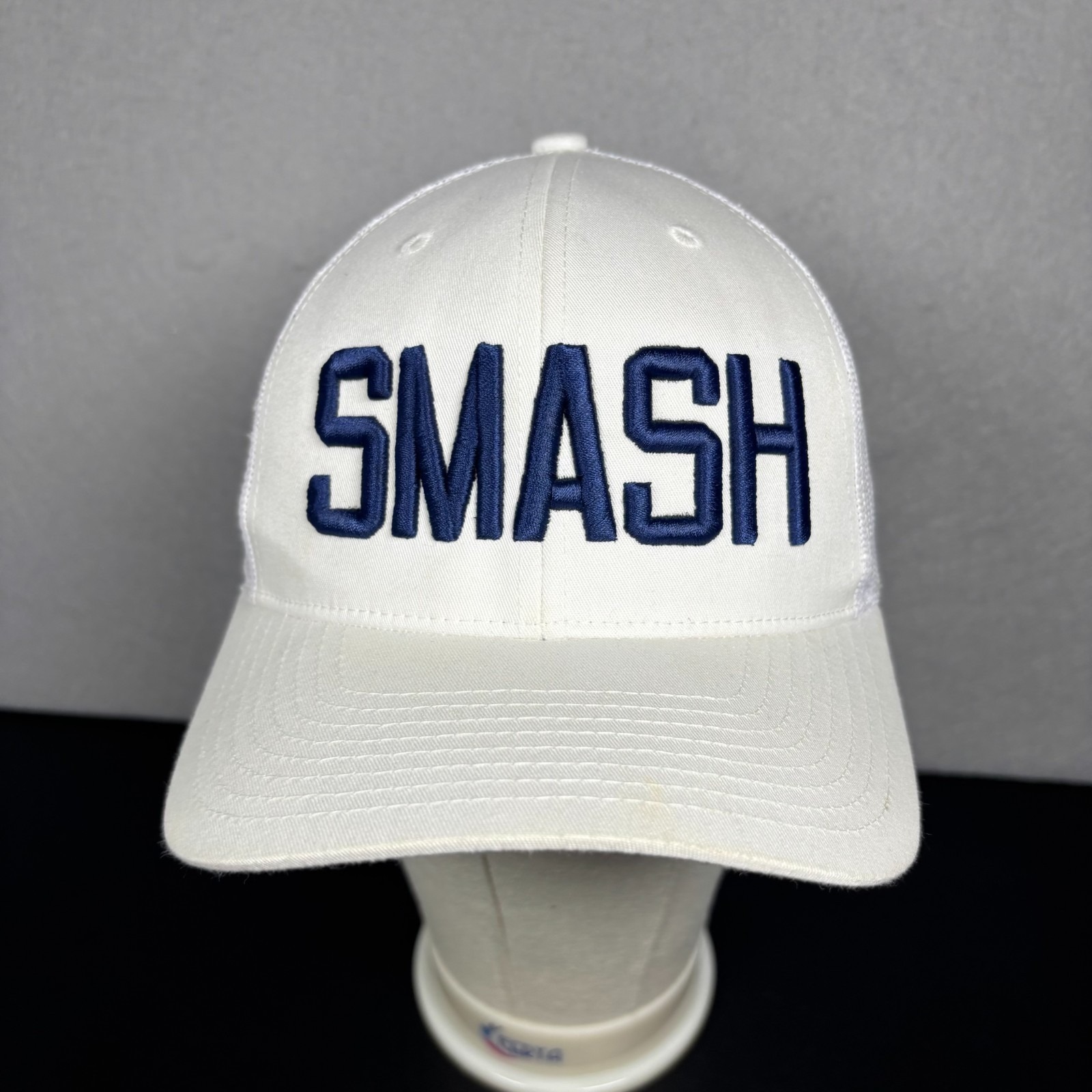 Smash Nashville Trucker Hat White Blue Snapback Mesh Cap Unisex Adult One Size
